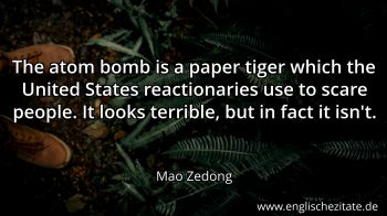 Englisches Zitat von Mao Zedong als Bild