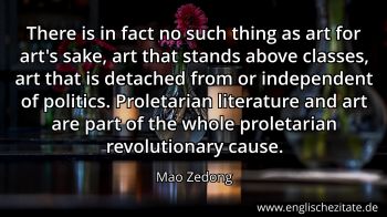 Englisches Zitat von Mao Zedong als Bild