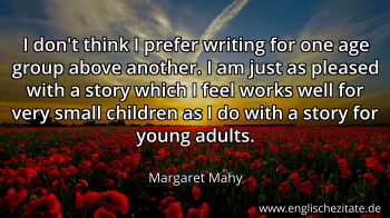 Englisches Zitat von Margaret Mahy als Bild