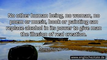Englisches Zitat von Marguerite Duras als Bild