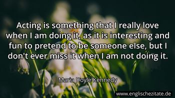 Englisches Zitat von Maria Doyle Kennedy als Bild