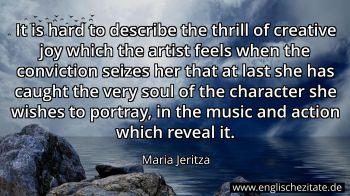 Englisches Zitat von Maria Jeritza als Bild