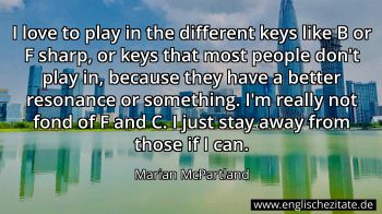 Englisches Zitat von Marian McPartland als Bild