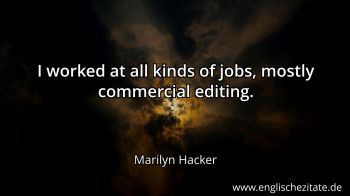 Englisches Zitat von Marilyn Hacker als Bild
