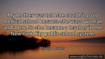 Englisches Zitat von Marilyn Hacker als Bild