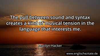 Englisches Zitat von Marilyn Hacker als Bild