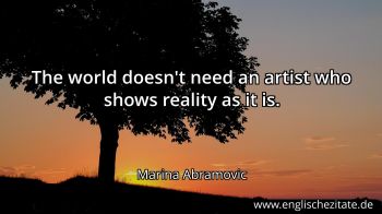Englisches Zitat von Marina Abramovic als Bild