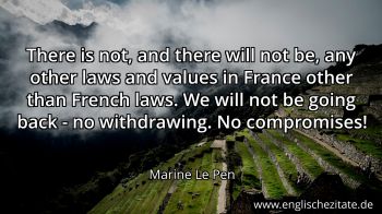 Englisches Zitat von Marine Le Pen als Bild