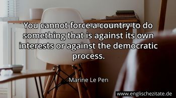 Englisches Zitat von Marine Le Pen als Bild