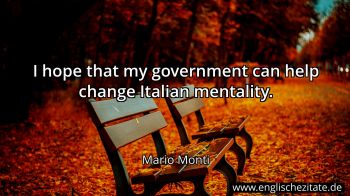 Englisches Zitat von Mario Monti als Bild