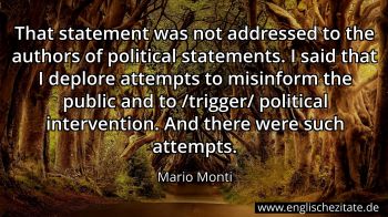 Englisches Zitat von Mario Monti als Bild