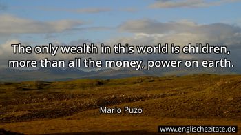 Englisches Zitat von Mario Puzo als Bild