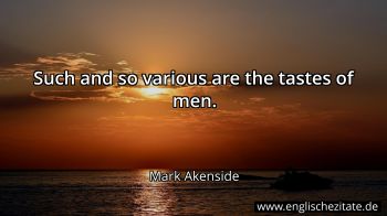 Englisches Zitat von Mark Akenside als Bild
