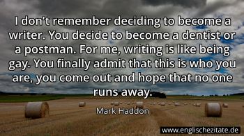 Englisches Zitat von Mark Haddon als Bild