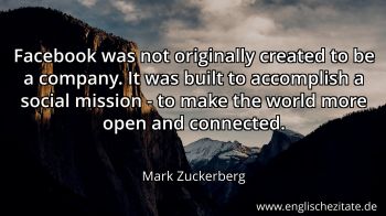 Englisches Zitat von Mark Zuckerberg als Bild