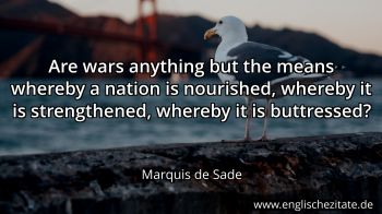 Englisches Zitat von Marquis de Sade als Bild