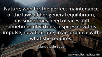 Englisches Zitat von Marquis de Sade als Bild