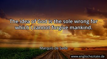 Englisches Zitat von Marquis de Sade als Bild