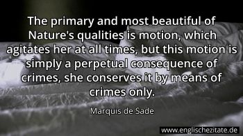 Englisches Zitat von Marquis de Sade als Bild