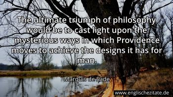 Englisches Zitat von Marquis de Sade als Bild