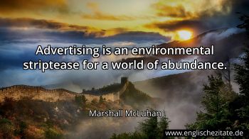 Englisches Zitat von Marshall McLuhan als Bild
