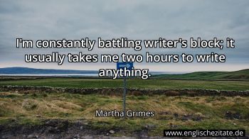 Englisches Zitat von Martha Grimes als Bild