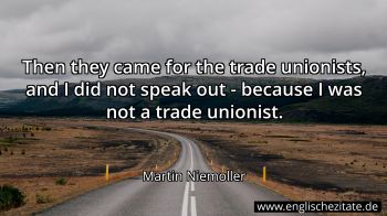 Englisches Zitat von Martin Niemoller als Bild