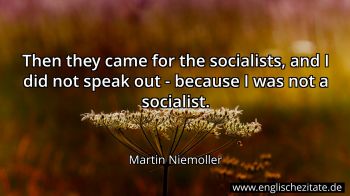 Englisches Zitat von Martin Niemoller als Bild