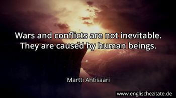 Englisches Zitat von Martti Ahtisaari als Bild