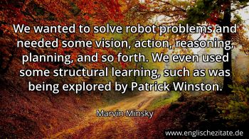 Englisches Zitat von Marvin Minsky als Bild