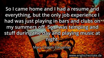 Englisches Zitat von Mary Chapin Carpenter als Bild