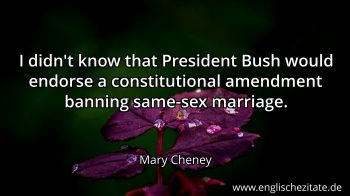 Englisches Zitat von Mary Cheney als Bild