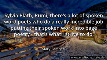 Englisches Zitat von Mary Lambert als Bild