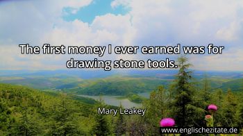 Englisches Zitat von Mary Leakey als Bild