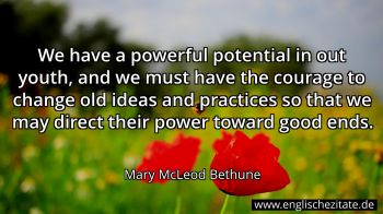 Englisches Zitat von Mary McLeod Bethune als Bild