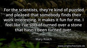 Englisches Zitat von Mary Roach als Bild