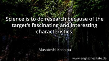 Englisches Zitat von Masatoshi Koshiba als Bild