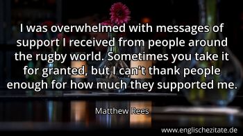 Englisches Zitat von Matthew Rees als Bild