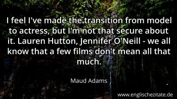 Englisches Zitat von Maud Adams als Bild