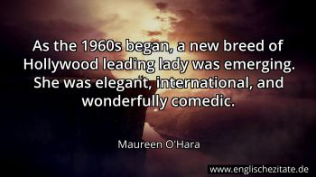 Englisches Zitat von Maureen O'Hara als Bild