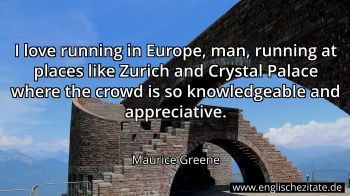 Englisches Zitat von Maurice Greene als Bild
