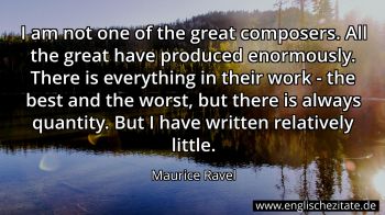 Englisches Zitat von Maurice Ravel als Bild