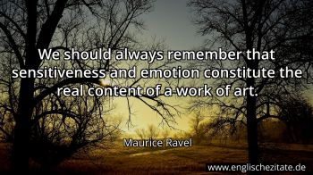Englisches Zitat von Maurice Ravel als Bild