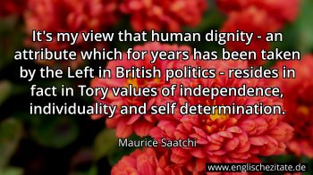 Englisches Zitat von Maurice Saatchi als Bild