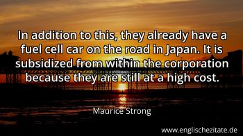 Englisches Zitat von Maurice Strong als Bild
