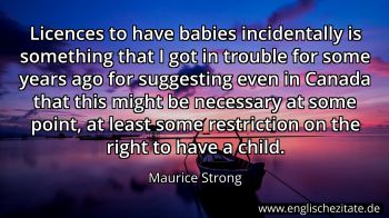 Englisches Zitat von Maurice Strong als Bild