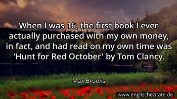 Englisches Zitat von Max Brooks als Bild