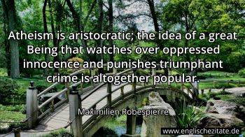 Englisches Zitat von Maximilien Robespierre als Bild