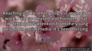 Englisches Zitat von Maxine Waters als Bild