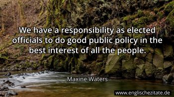 Englisches Zitat von Maxine Waters als Bild